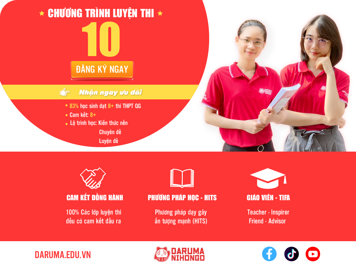 Đào tạo tiếng Nhật hệ quốc tế Daruma Nihongo