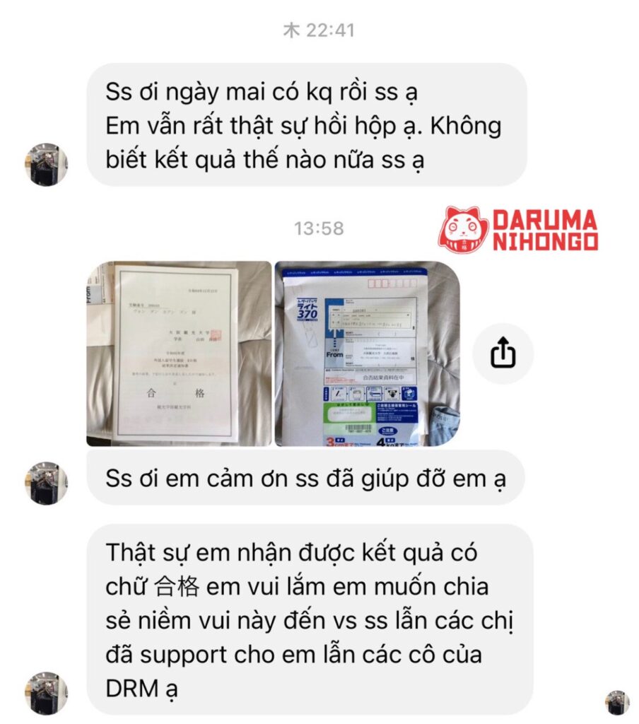 Chia sẻ của học viên đỗ ĐH Nhật Bản